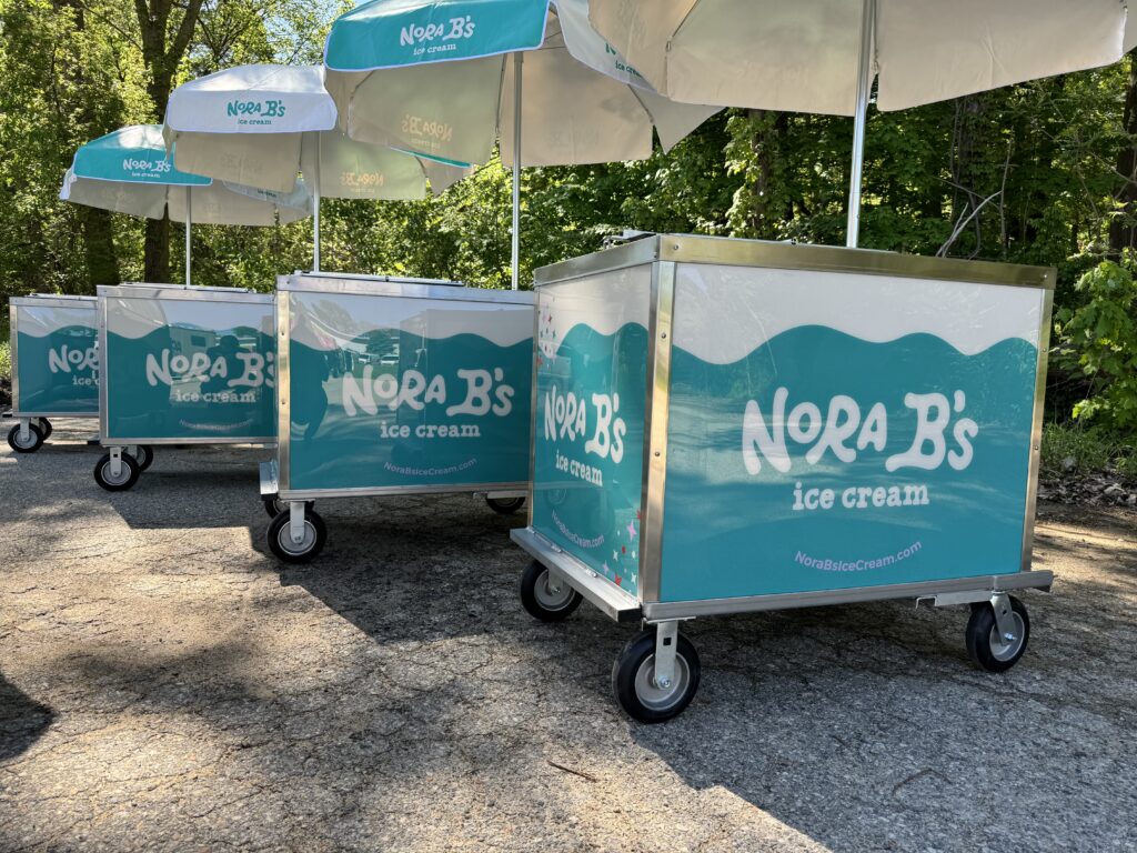 Ice Cream Carts lined up for rental Winter Haven Florida