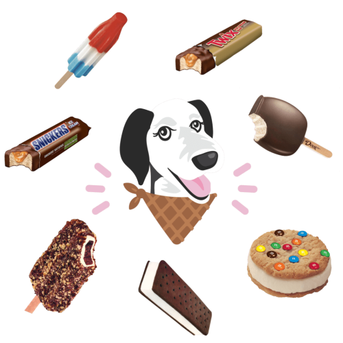 Ice cream surrounding Nora B